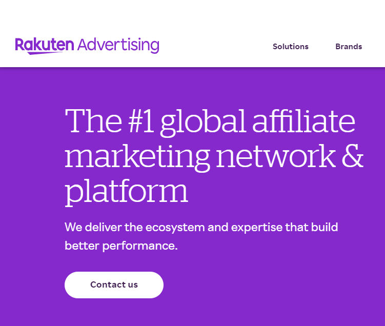 موقعRakuten Advertising للتسويق بالعمولة