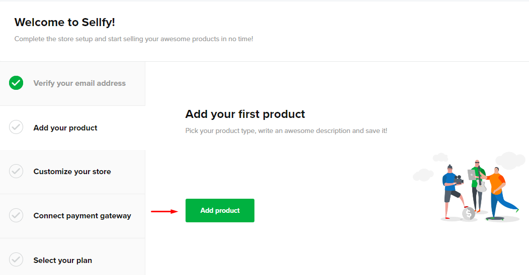 إضافة المنتجات في متجرك على Sellfy
