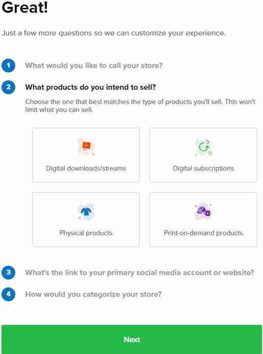 اختيار المنتجات التي ستبيعها على متجرك في sellfy