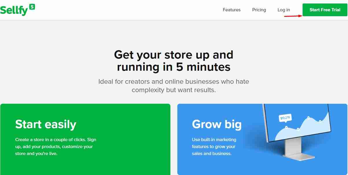 التسجيل في موقع sellfy