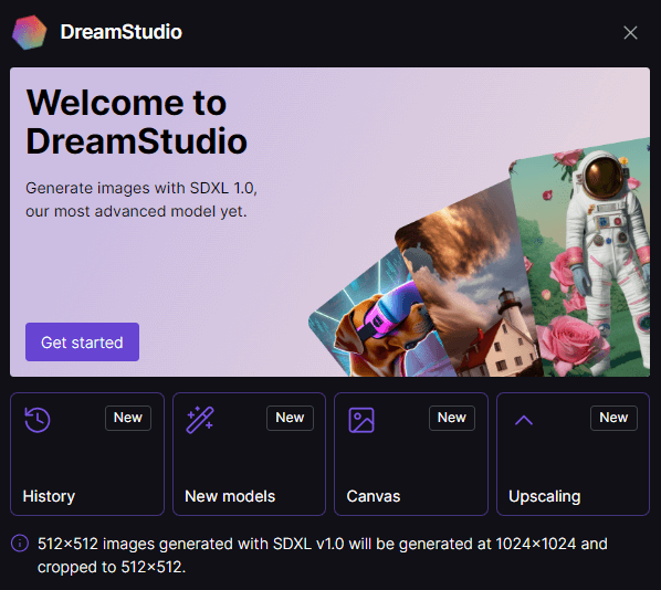 أداة DreamStudio للرسم الرقمي