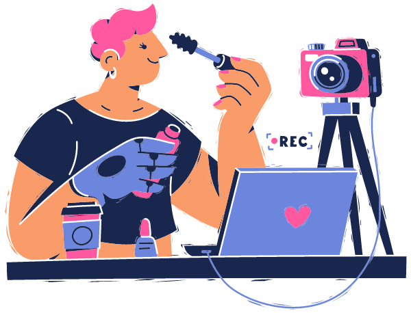صانعة محتوى مرئي Vlogger