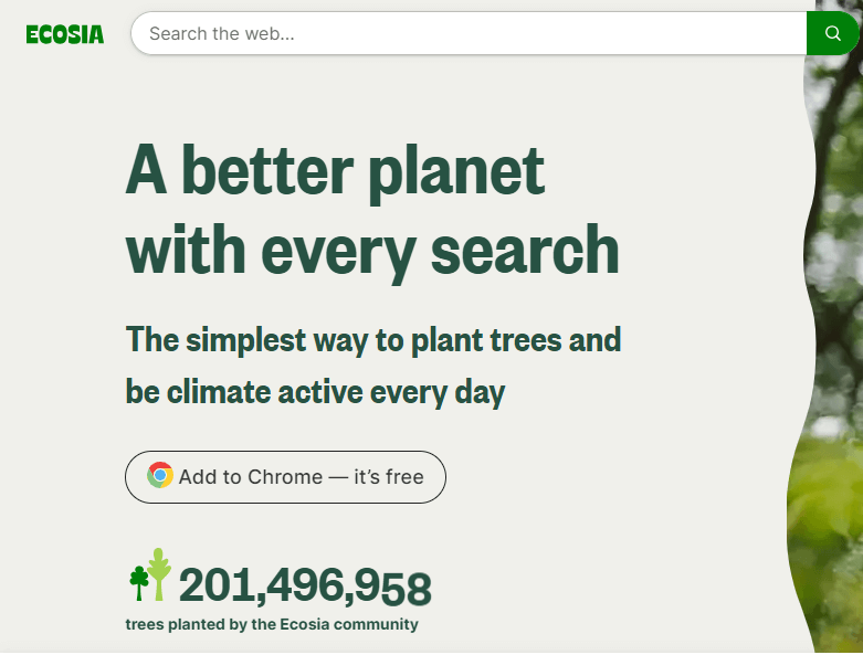 محرك بحث Ecosia