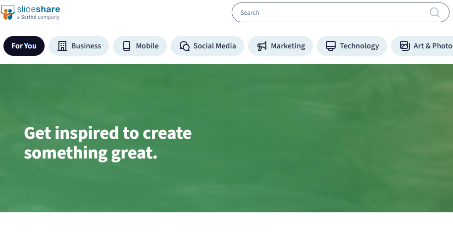 محرك بحث Slideshare