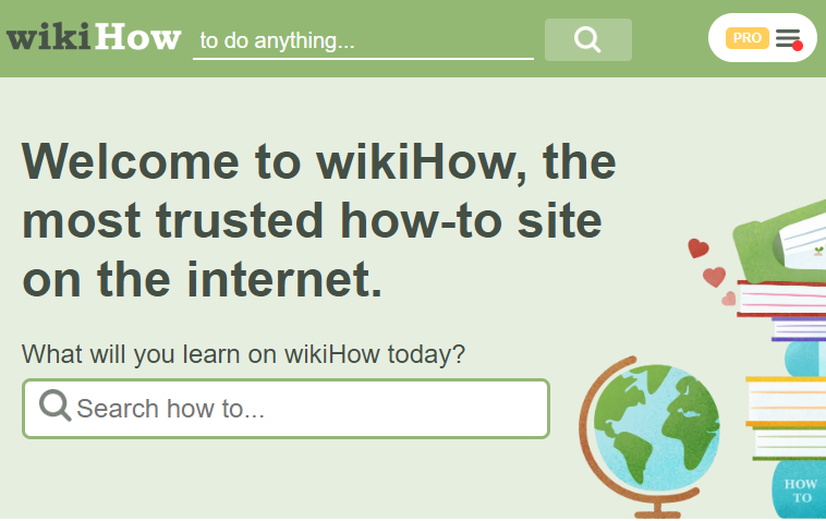 محرك بحث Wikihow