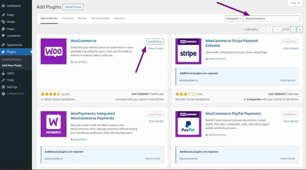 تثبيت إضافة ووكوميرس