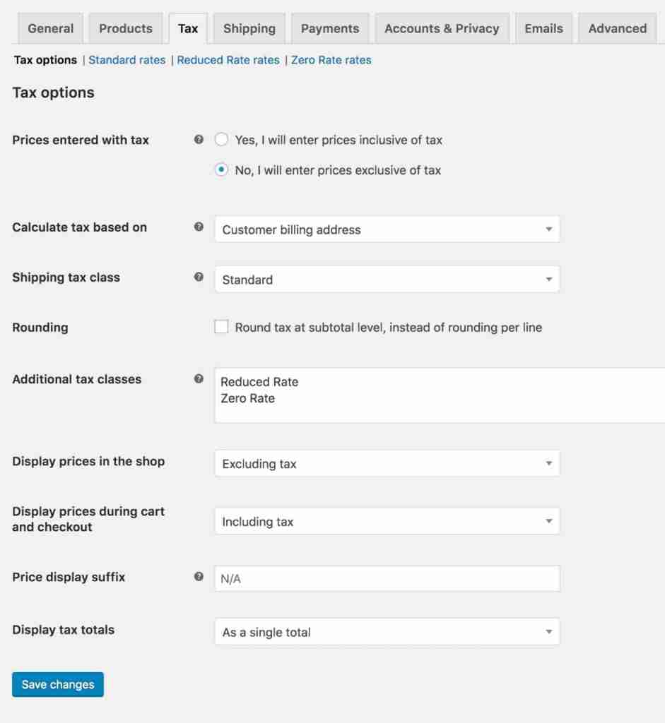 خيارات الضرائب