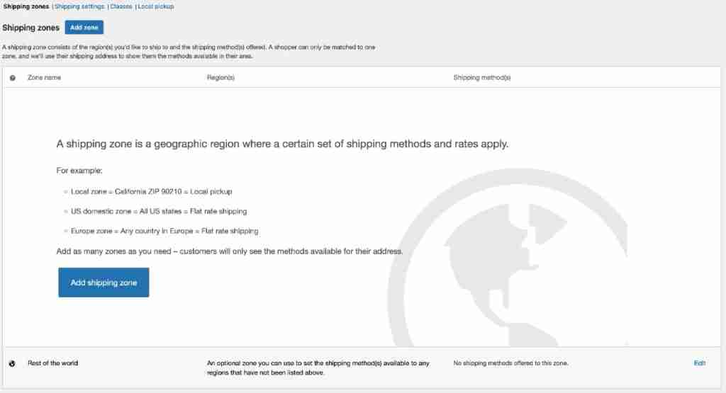 وضع تفاصيل الشحن