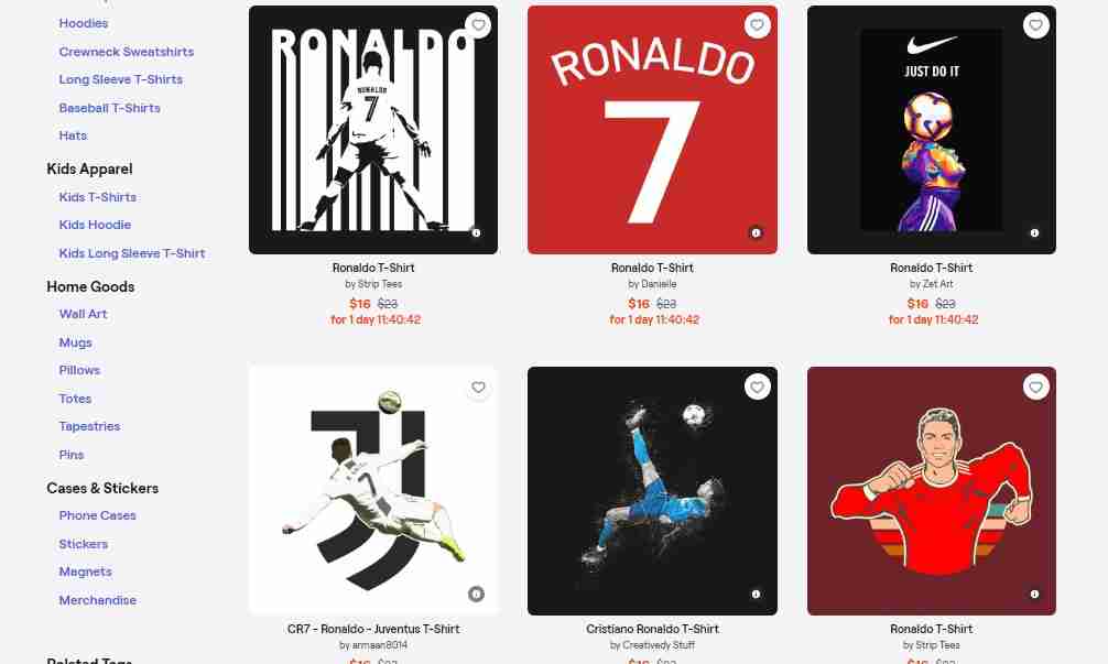 مثال على تصميمات المشاهير