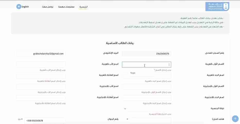 وضع البيانات الأساسية