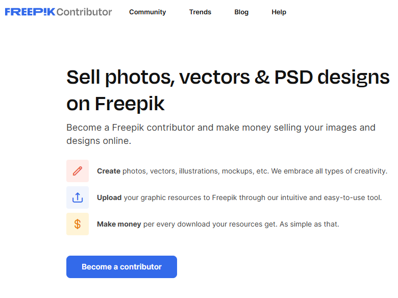 صورة شاشة من موقع Freepik