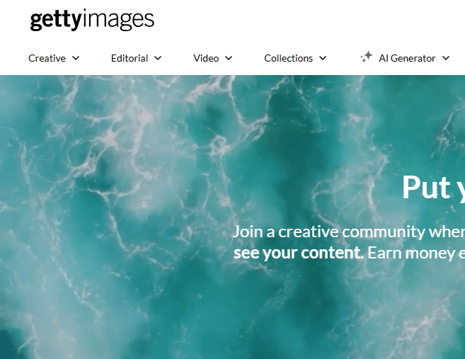 صورة شاشة من موقع GettyImages